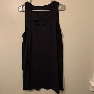 Black Dress with Chest Cutout
